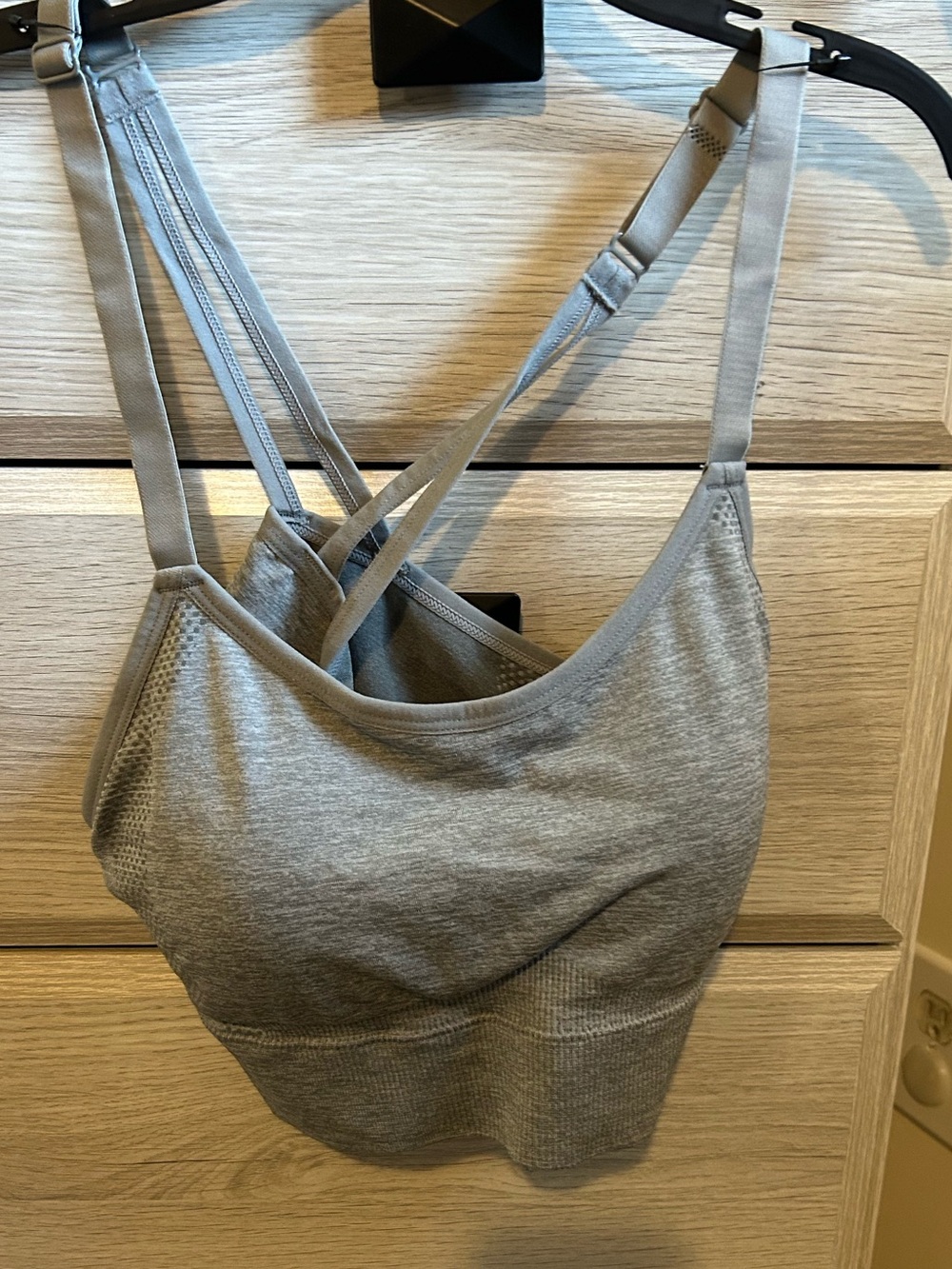 New Balance Gray Seamless Strappy Bralette